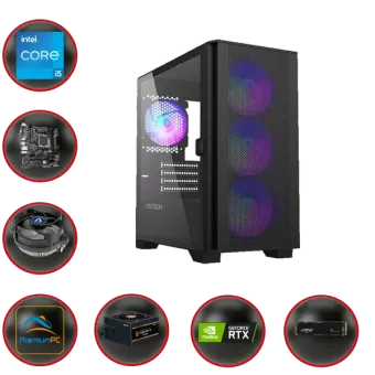 GAME PC AIR 2 1260 INTEL : Intel Core i5 12400F NVIDIA RTX 4060 8GB