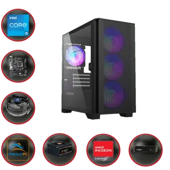 GAME PC AIR 2 1277 AMD : Intel Core i5 12400F AMD Radeon RX 7700XT 12GB