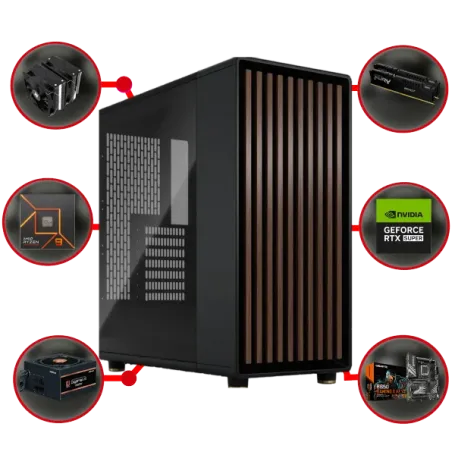 ZenPower NORTH Game PC: 1000GB NVMe SSD | 32GB DDR5 | AMD Ryzen 9 7900 (12 Cores) | 120mm Dual Tower Cooler | Nvidia RTX 4070 Ti SUPER 16GB GDDR6 | 850W Voeding | Windows 11 (A8789)