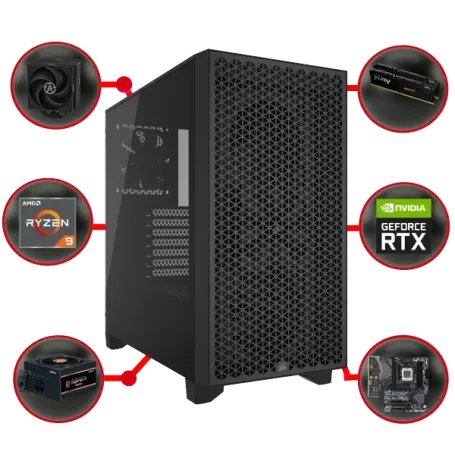 GAME PC 3000D AMD A8827: AMD RYZEN 9 7900 RTX 4060 TI 16GB