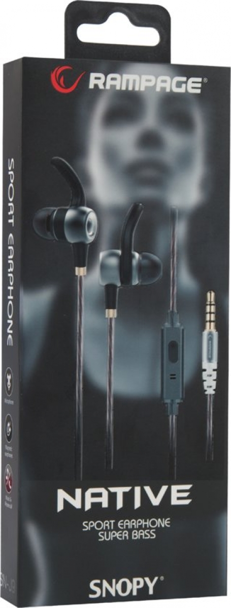 Rampage Snopy In-Ear koptelefoon SN-J9 Native - Grijs