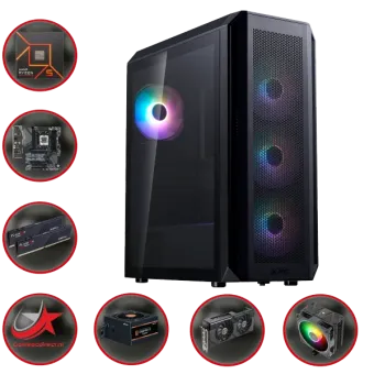 GAME PC VALOR RGB AMD A9245: AMD Ryzen 5 7600 AMD RX 7700XT 12GB