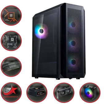 GAME PC VALOR RGB AMD A9262: AMD Ryzen 5 7600 AMD RX 7800XT 16GB