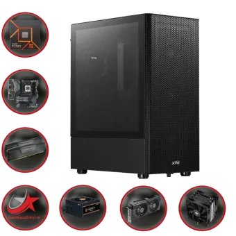 GAME PC VALOR BK AMD A9272: AMD Ryzen 5 7600 RX 7800XT 16GB