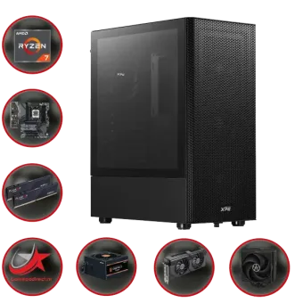 GAME PC VALOR BK AMD A9344: AMD Ryzen 7 7700 RX 7700XT 12GB