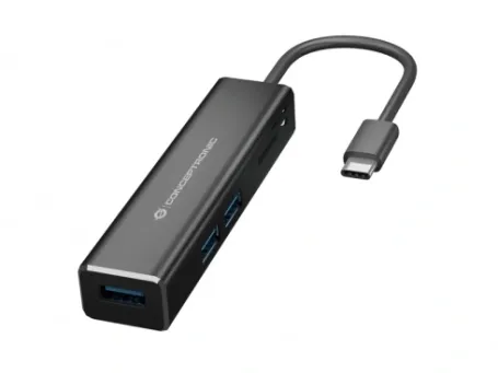 CONCEPTRONIC 3-Port USB-C->USB-A 3.0/SD/MicroSD/TF card slot