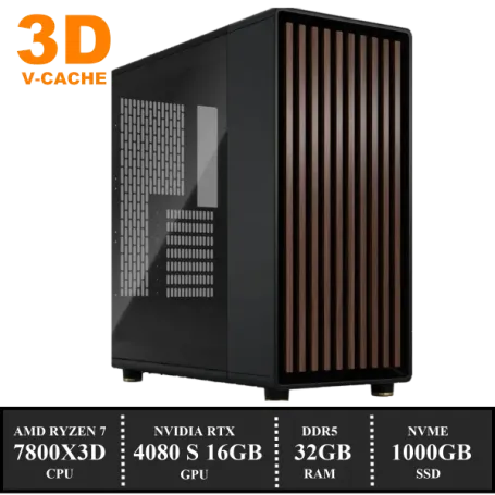 ZenPower NORTH Game PC: 1000GB NVMe SSD | 32GB DDR5 | AMD Ryzen 7 7800X3D (96MB 3D Cache) | 120mm Dual Tower Cooler | Nvidia RTX 4080 SUPER 16GB GDDR6 | 850W Voeding | Windows 11 (A8744)