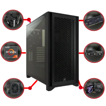 Game PC: 1000GB NVMe SSD | 32GB DDR5 | AMD Ryzen 7 7800X3D (8 Cores met 3D Cache) | Dual Tower Cooler | AMD RX 7800XT 16GB GDDR6 | 850W GOLD Voeding | Windows 11 (a7364)