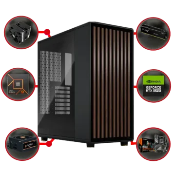 ZenPower NORTH Game PC: 1000GB NVMe SSD | 32GB DDR5 | AMD Ryzen 9 7900 (12 Cores) | 120mm Dual Tower Cooler | Nvidia RTX 4070 Ti SUPER 16GB GDDR6 | 850W Voeding | Windows 11 (A8789)