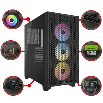 GAME PC 3000D AMD A8818: AMD Ryzen 9 7900 RTX 4070 SUPER 12GB