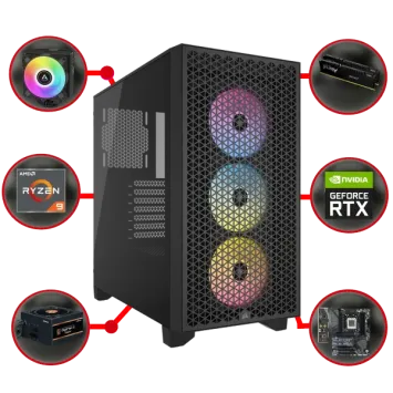 GAME PC 3000D AMD A8829: AMD RYZEN 9 7900 RTX 4060 TI 16GB