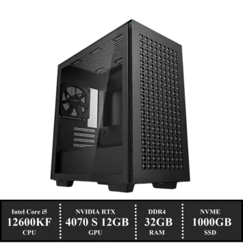 Game PC: 1000GB NVMe SSD | 32GB DDR4 | Intel Core i7 12700KF (12 Cores) | 120mm Tower Cooler | Nvidia RTX 4070 SUPER 12GB GDDR6X | 750W Voeding | Windows 11 (W1203))