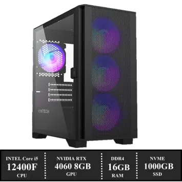 CorePower GAME PC AIR 100 “INTEL CORE i5 12400F / 16GB DDR4 / 1TB SSD / Nvidia RTX 4060 8GB / W11” (6680) WINKEL