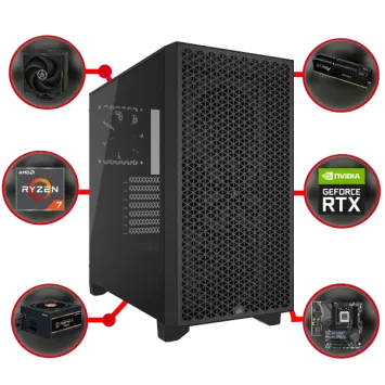 GAME PC 3000D AMD A8753: AMD RYZEN 7 RTX 4060 TI 16GB