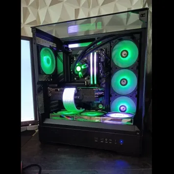 ZenPower PRISM Game PC: 1000GB NVMe SSD | 32GB DDR5 RGB | AMD Ryzen 5, 7 of 9 (opties) | 360mm AIO Cooler | Nvidia RTX 4060 Ti 16GB GDDR6 (opties) | 750W Voeding | Windows 11 (A9224)