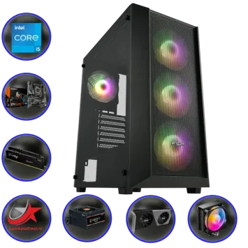 GAME PC FSP INTEL W14400: INTEL Core i5 14400F (10 Cores) | 32GB DDR5 | 1 TB NVMe SSD | RTX 4060Ti 16GB | Windows 11