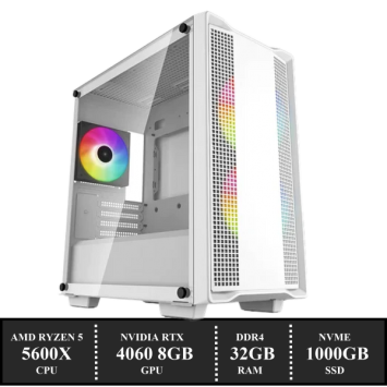 GAME PC CC360 “AMD RYZEN 5 5600X / 32GB DDR4 / 1TB SSD / NVIDIA RTX 4060 8GB / W11” (W5601X)